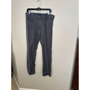 Jachs NY Mens Slim Fit Gray Stretch Pants Size 34/32 Five-Pocket Cotton Rayon